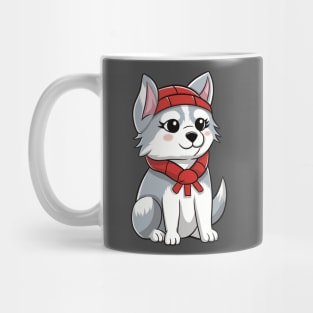 Cute Little Husky, Puppy Mug